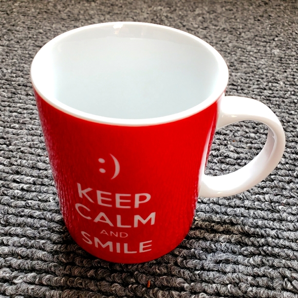 KEEP CALM and SMILE by Soho loft Mug with funny message Like New - Picture 2 of 7
